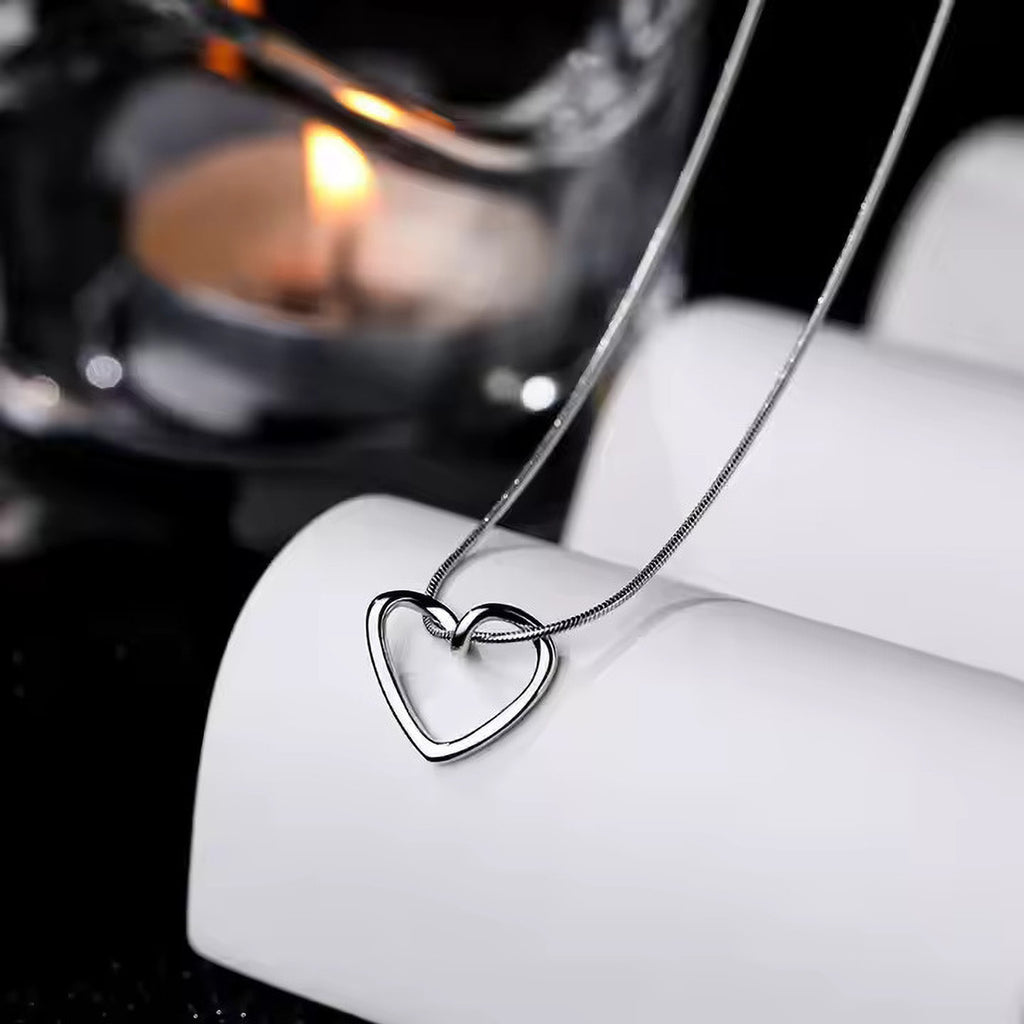 Swan Heart Chain Necklace