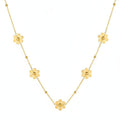 Dainty Floral Station Necklace