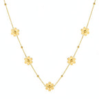 Dainty Floral Station Necklace
