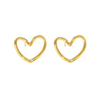 Stainless Steel Heart Themed Stud Earring