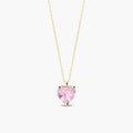 heart-shaped pink zircon or crystal Necklace