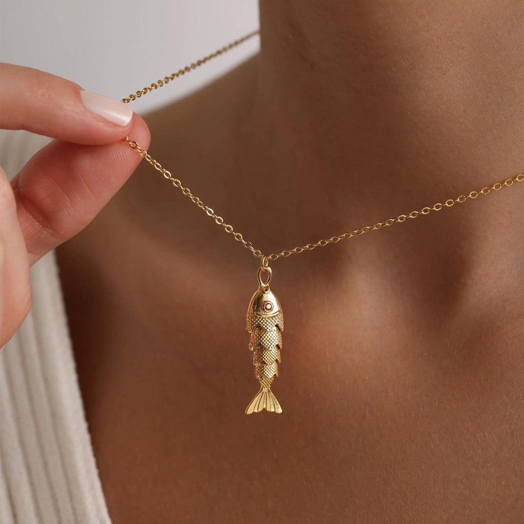 STAINLESS STEEL TARNISH FREE FISH NECKLAC