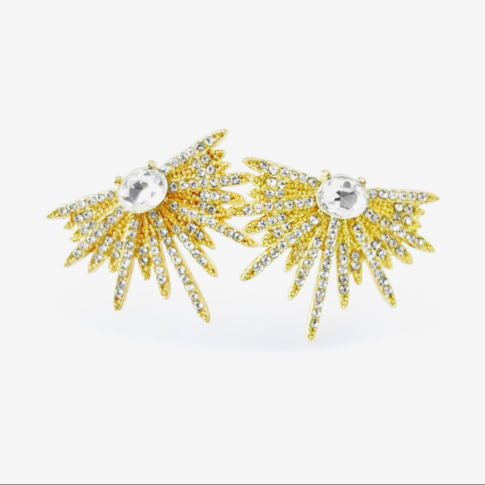 Personalized Wings Exaggerated Sparkling Women'S Earrings