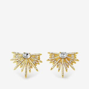 Personalized Wings Exaggerated Sparkling Women'S Earrings