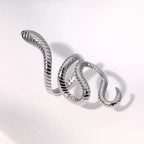 Snake Shaped Open Ring - Silver
