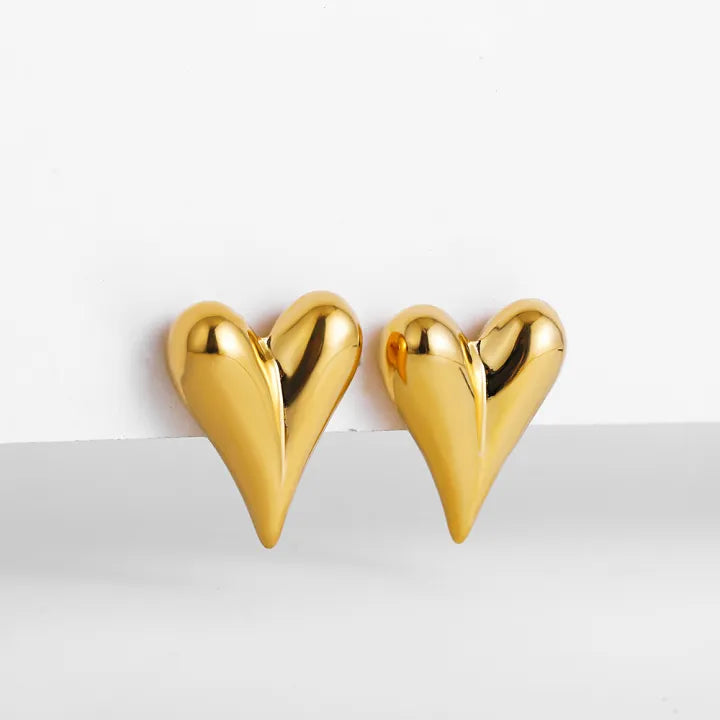 Heart Stud Earrings for Women Girls