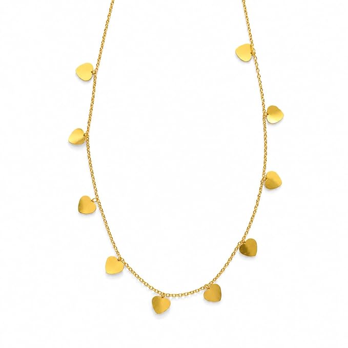 Dainty heart drop necklace
