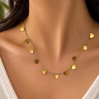 Dainty heart drop necklace