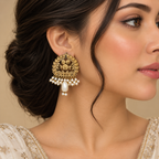 Antique Gold Triangle Shape Earrings