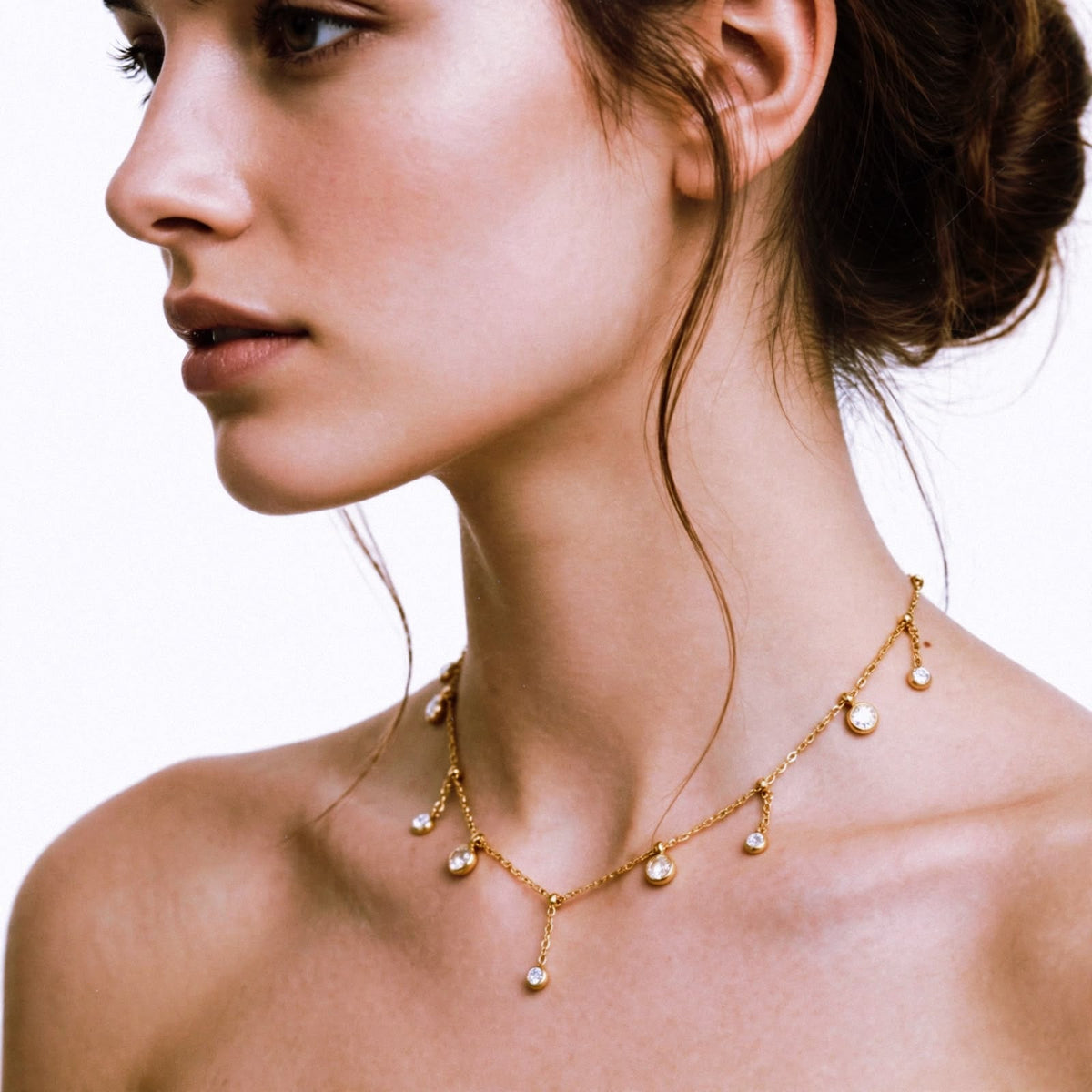 Raindrop Charm Necklace For Women