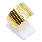Gold Stainless Steel Scales Ring