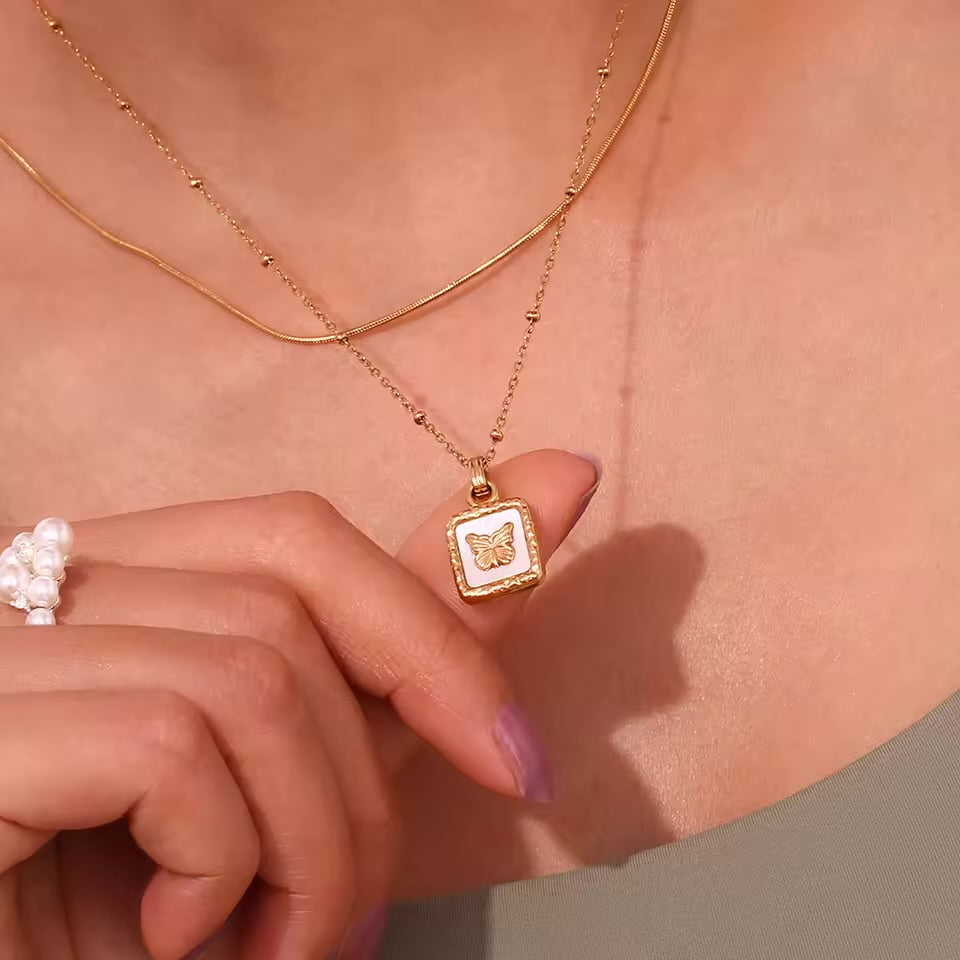 Butterfly Pendant Adjustable Chain For Women