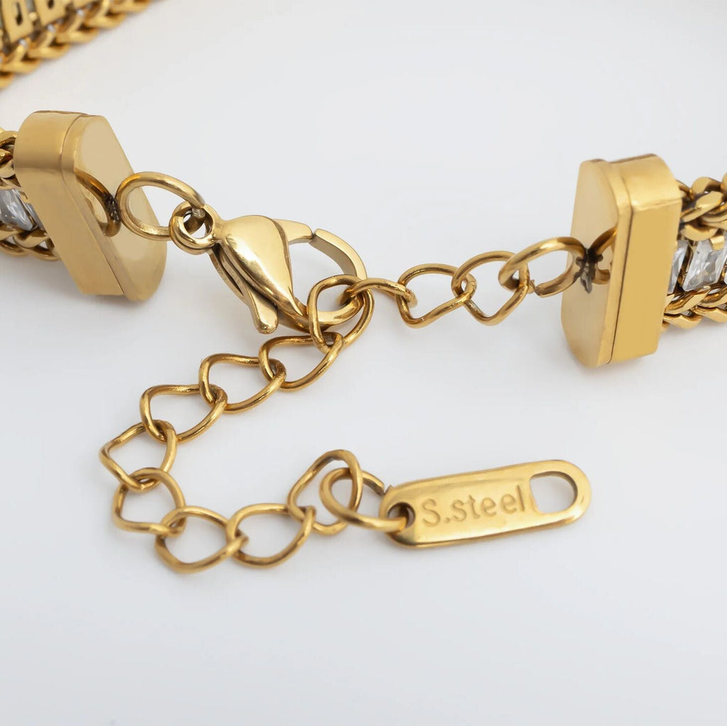 CZ Stones Snake Chain Bracelet