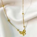 Delicate Ribbon Bow Charm Bracelet