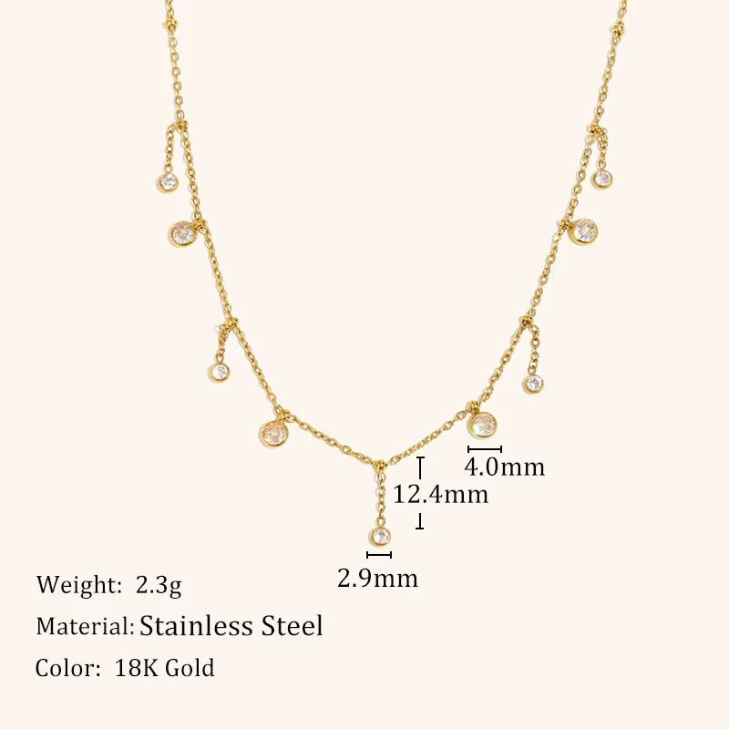 Raindrop Charm Necklace For Women