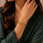 Rhinestone Checkered Arrow Bracelet