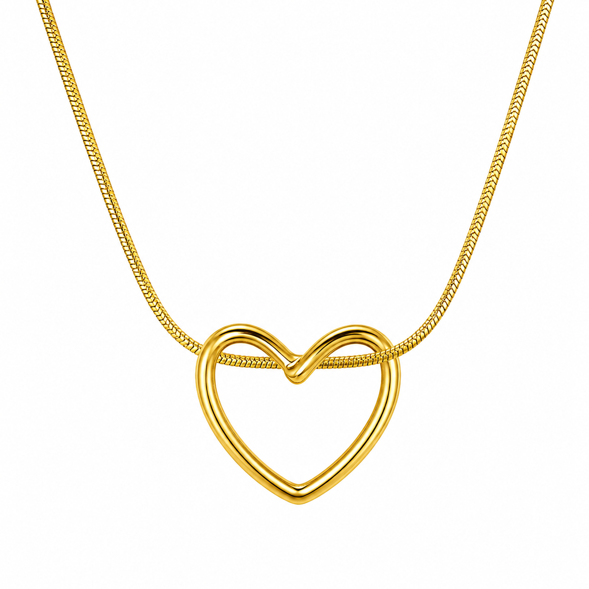 Swan Heart Chain Necklace