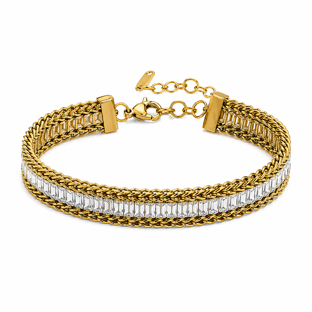 CZ Stones Snake Chain Bracelet