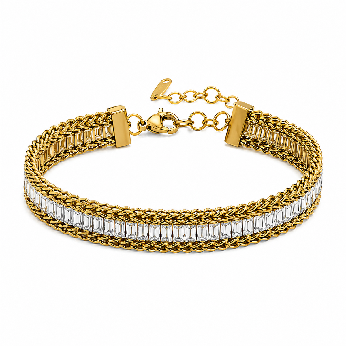 CZ Stones Snake Chain Bracelet