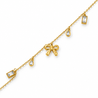 Three-Dimensional Rhinestone Anklet