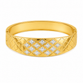 Diamond Grid Gold Bracelet