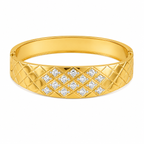 Diamond Grid Gold Bracelet