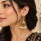 Antique-Style Golden Jhumka For Women