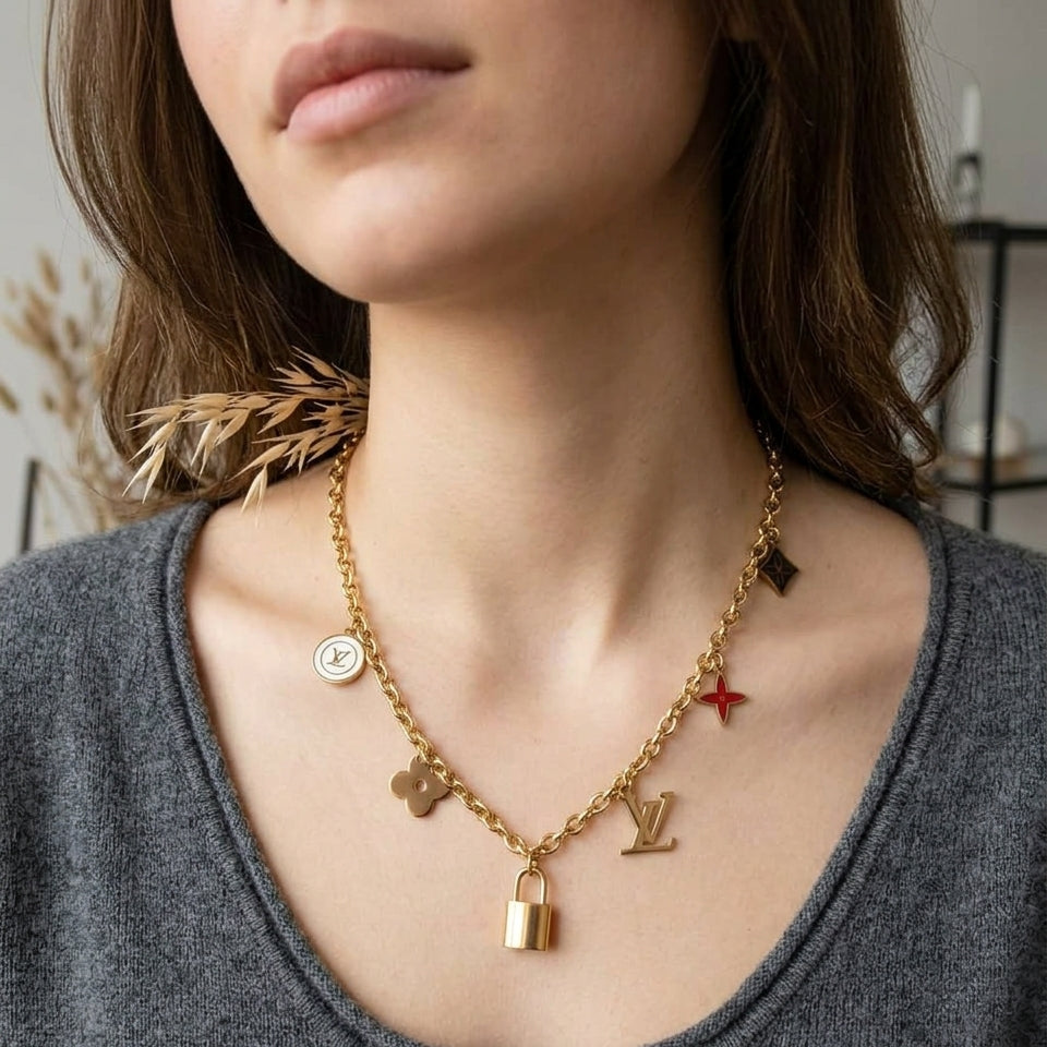 Stainless Steel Louis Vuitton multi-charm