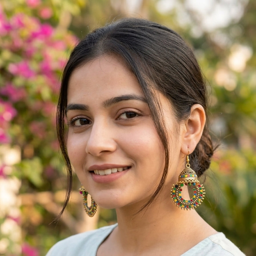 Traditional Ethnic Jhumka Hoop Earrings