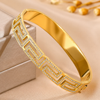 Geometric Greek Key Bracelet