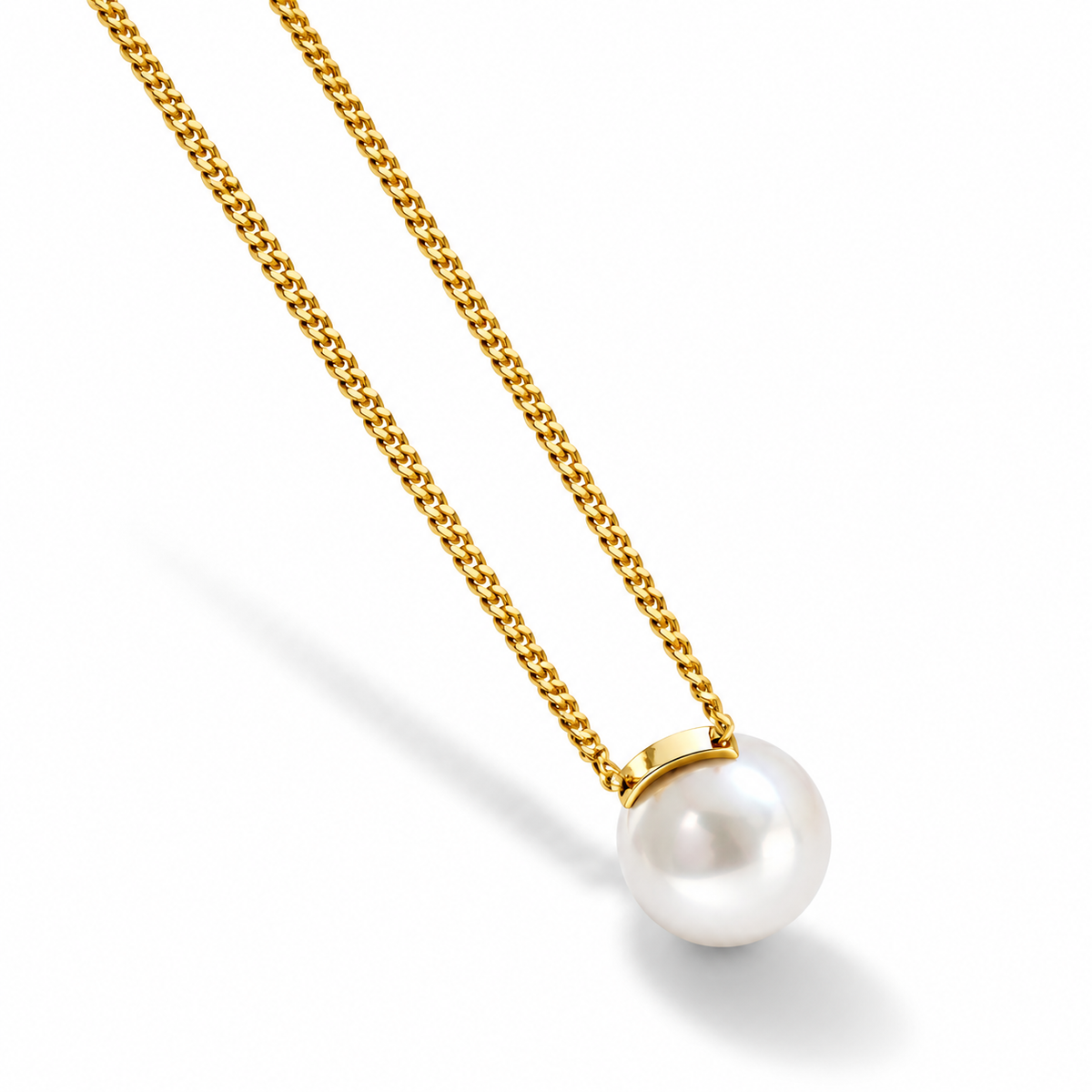 TITANIUM NECKLACE FOR WOMEN PEARL