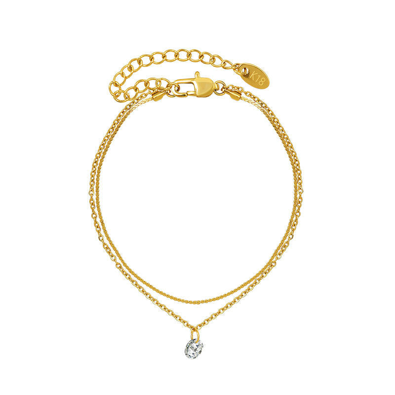 Double Layer Chain Jewelry Anklet For Women
