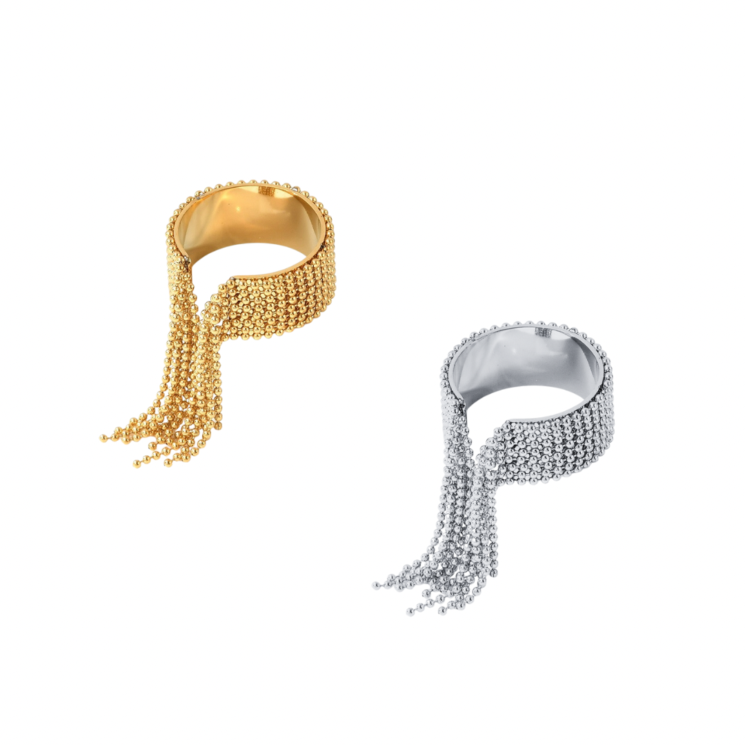 Krystelle Gold Tassel Ring