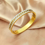 Double Zircon Chain Pattern Bangle
