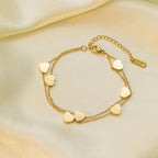 Minimal Heart Charm Bracelet