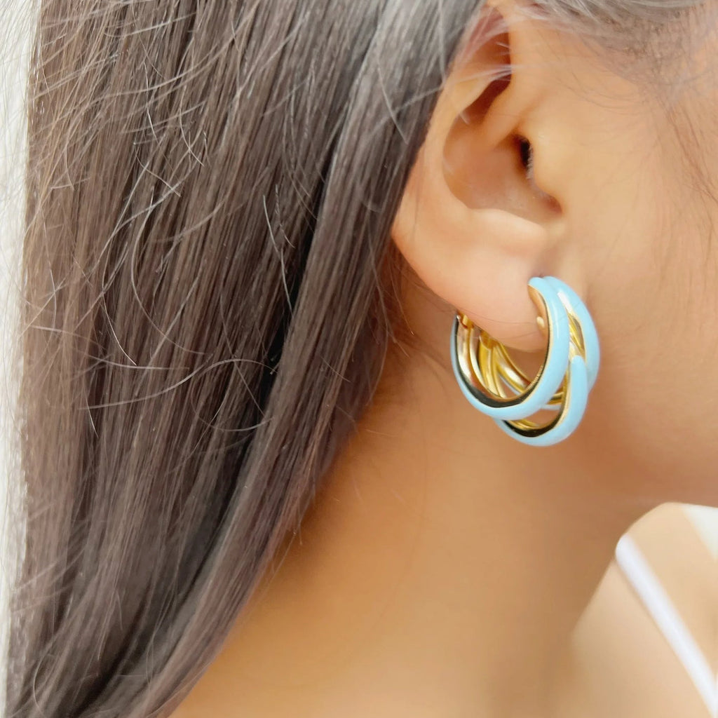 Multi-Layer C-Shaped Hoop Earrings