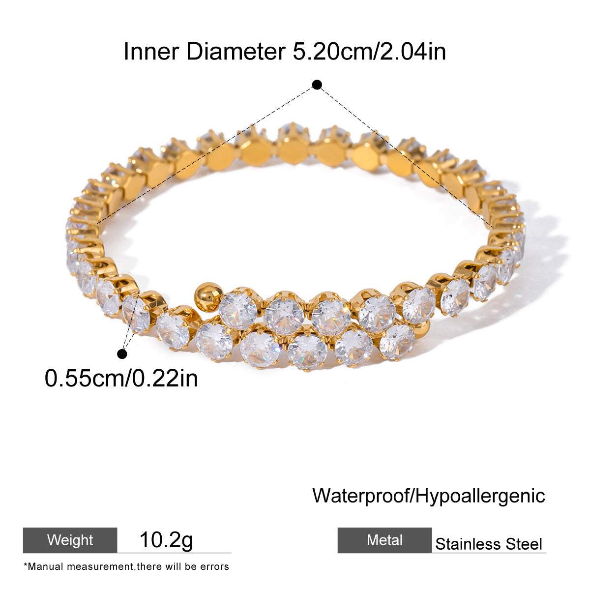 Adjustable Double Row Bracelet