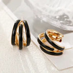 Multi-Layer C-Shaped Hoop Earrings