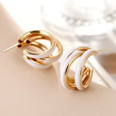 Multi-Layer C-Shaped Hoop Earrings