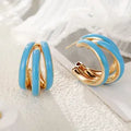 Multi-Layer C-Shaped Hoop Earrings