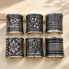 intricate embossed and floral patterns