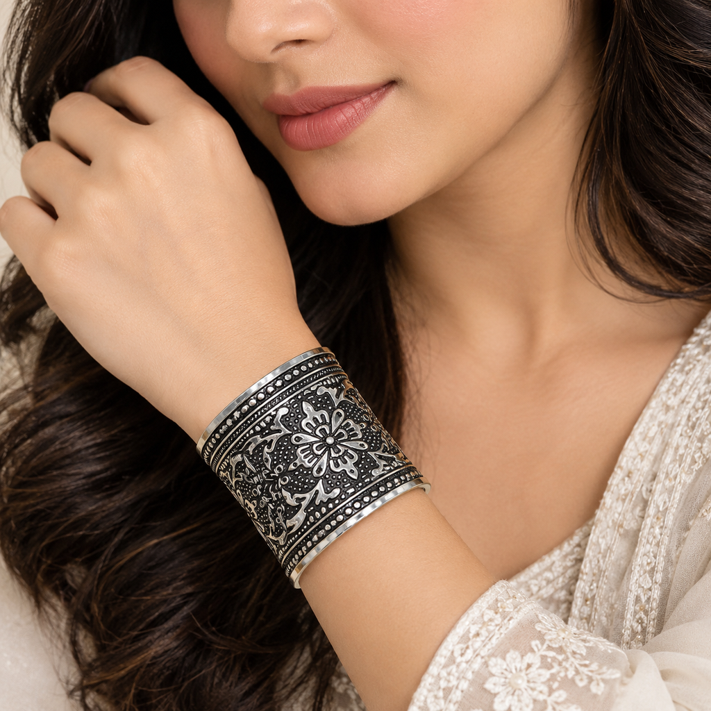 intricate embossed and floral patterns