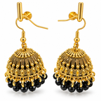 Golden Dome-Shaped Drop Jhumka