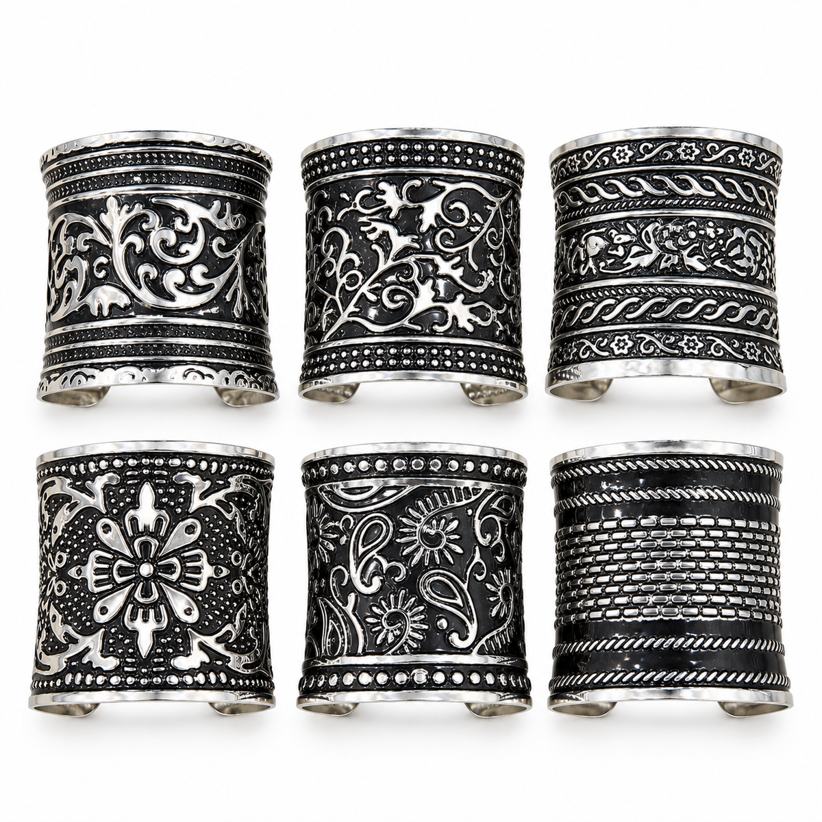 intricate embossed and floral patterns
