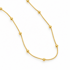 Minimal Gold Bead Necklace For Women