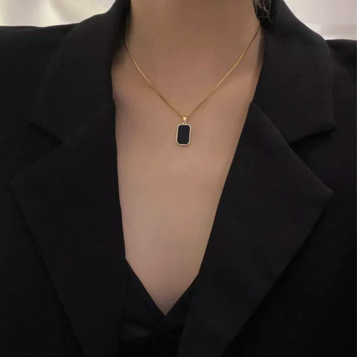 Black Pendant Necklace For Men and Female