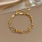 3 Layer Golden Beads Bracelet