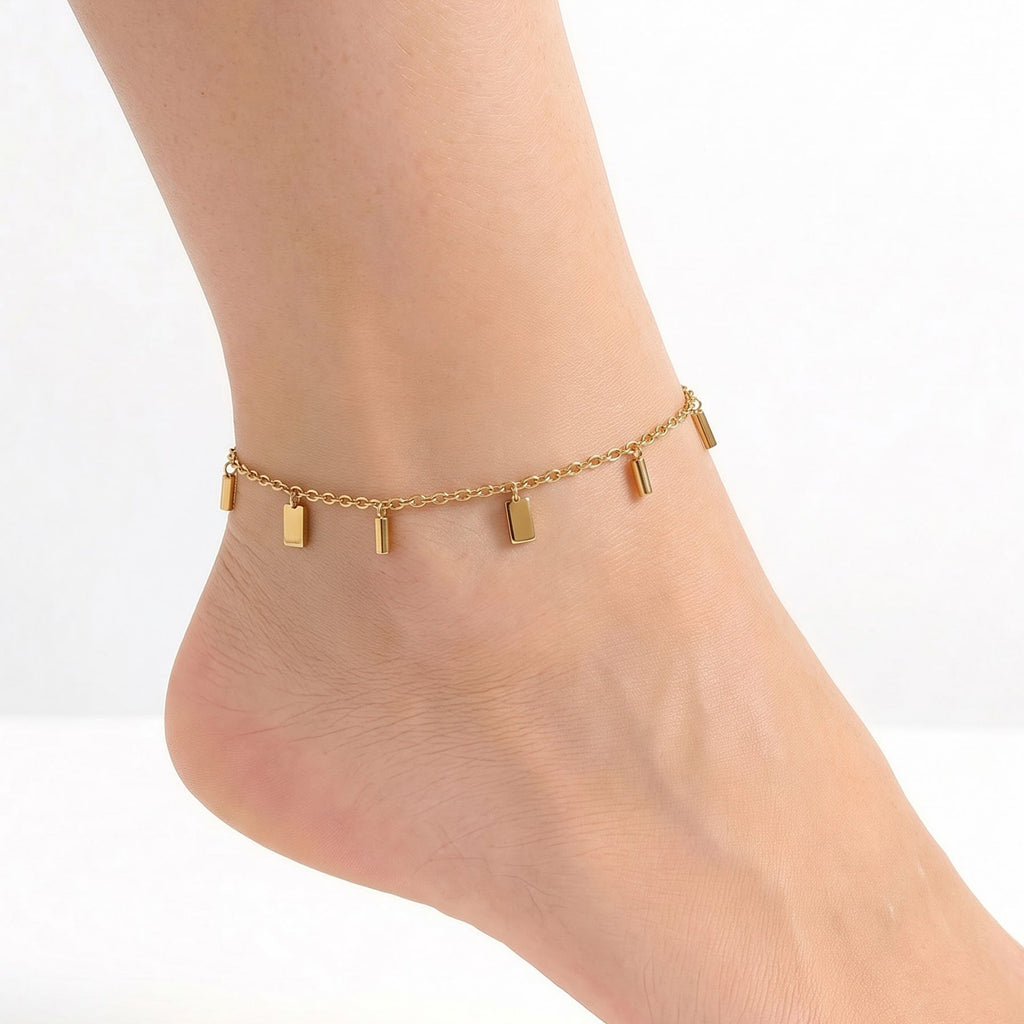 Dangling Charm Gold Ankle Chain