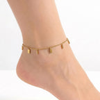 Dangling Charm Gold Ankle Chain