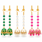 Meenakari Enamel Long Beaded Jhumka